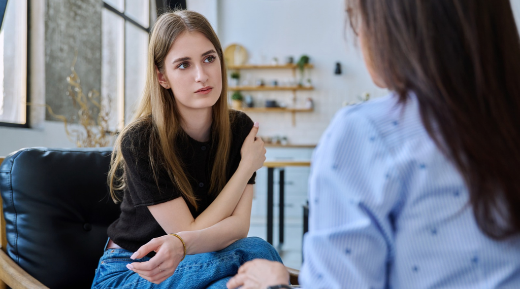 Young adult female in treatment for existential OCD